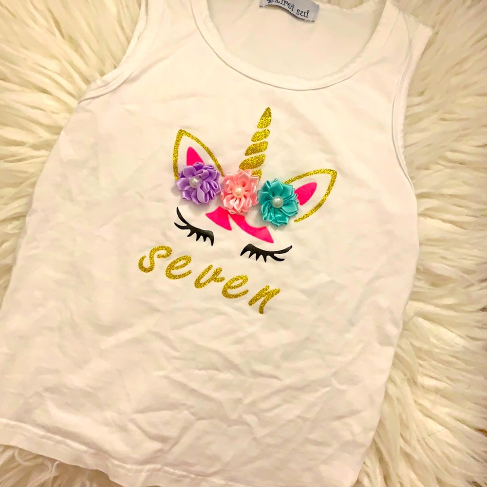 SEVENTH birthday unicorn tank!
